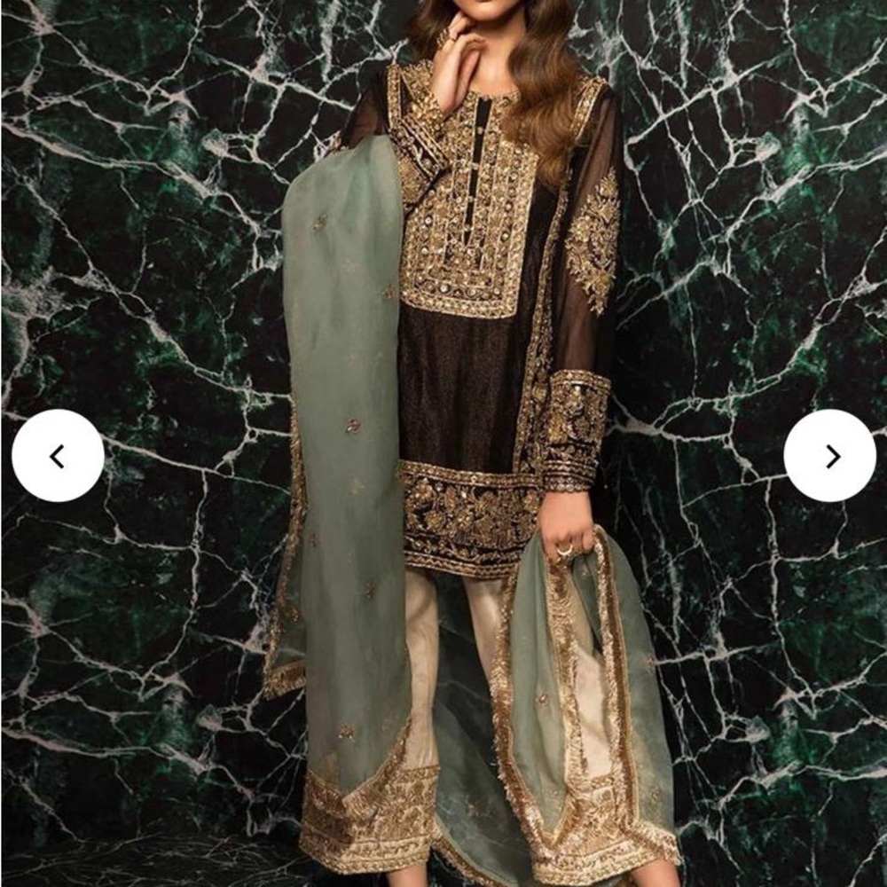 MAHGUL GILDED ONYX Elegant Black and Gold Palazzo Pants